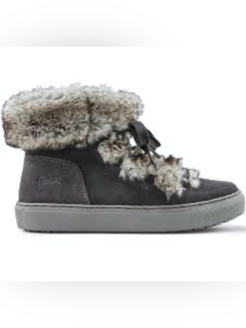 NWT Cougar Dasha Waterproof Suede Faux Fur Trim Boots Gray Size 9